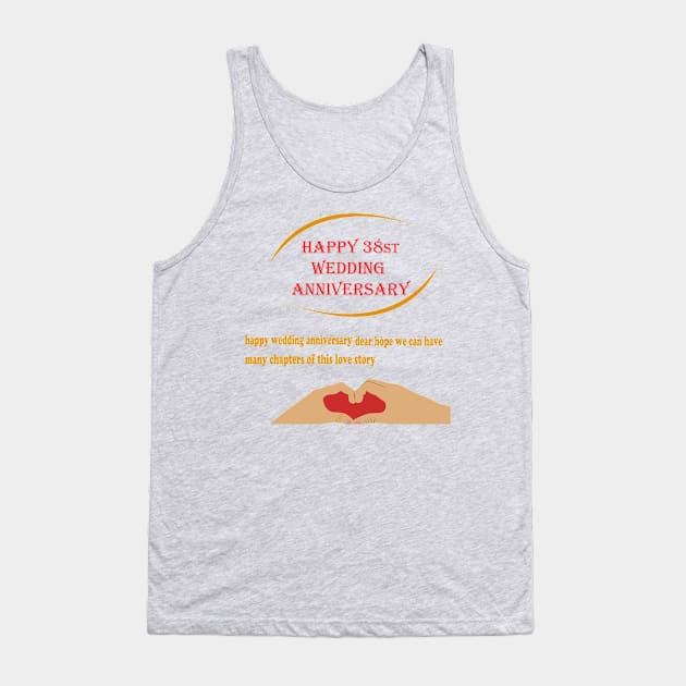 happy 38st wedding anniversary Tank Top by best seller shop